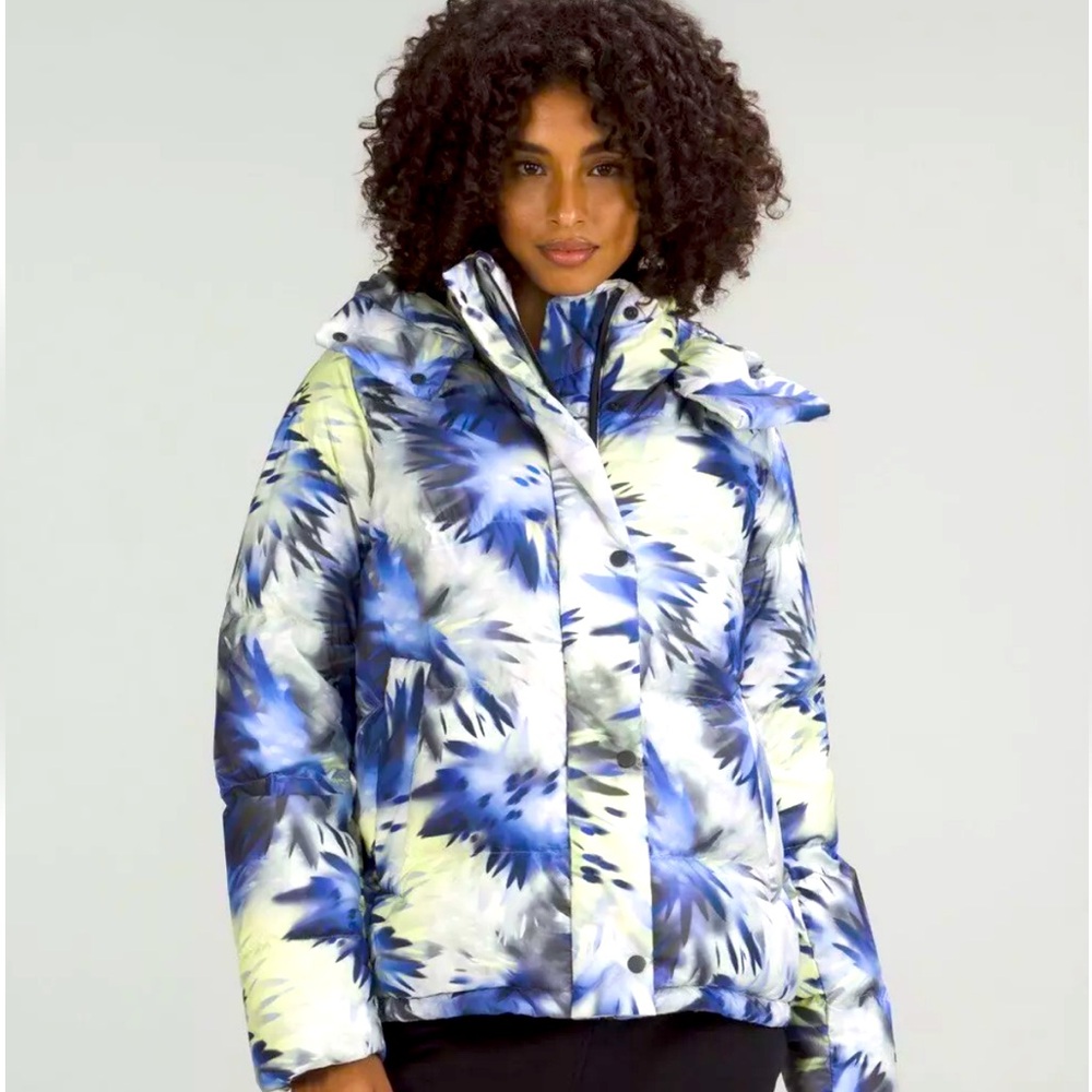 NWT Lululemon Wunder Puff Down Coat Jacket Multi Pucci Print Sz.Small